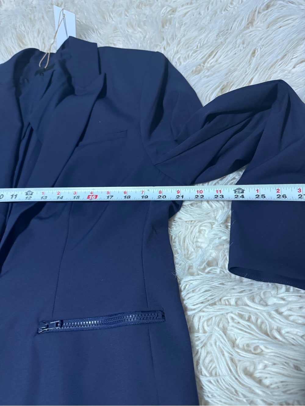 Quince Scuba Single Breasted Convertible Blazer Size XL Deep Navy NWT - Picture 9 of 15